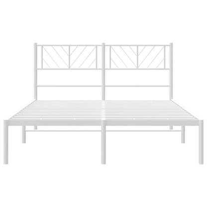 Giroletto con Testiera Metallo Bianco 135x190 cm | homemem39
