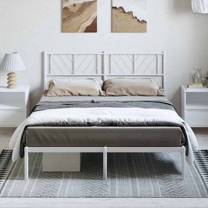 Giroletto con Testiera Metallo Bianco 135x190 cm | homemem39
