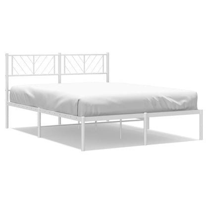 Giroletto con Testiera Metallo Bianco 140x200 cm | homemem39