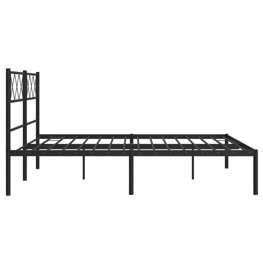Giroletto con Testiera in Metallo Nero 140x200 cm | homemem39