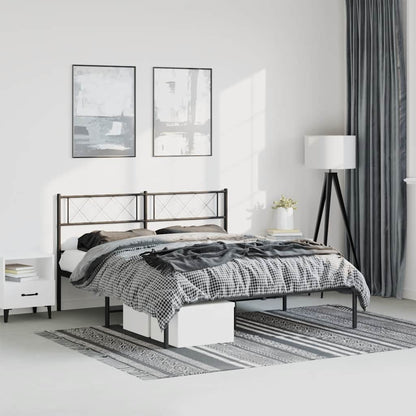 Giroletto con Testiera in Metallo Nero 150x200 cm | homemem39