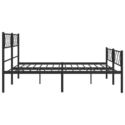 Giroletto senza Materaso con Pediera in Metallo Nero 180x200 cm | homemem39