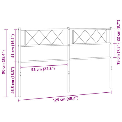 Testiera di Ricambio in Metallo Nero 120 cm | homemem39