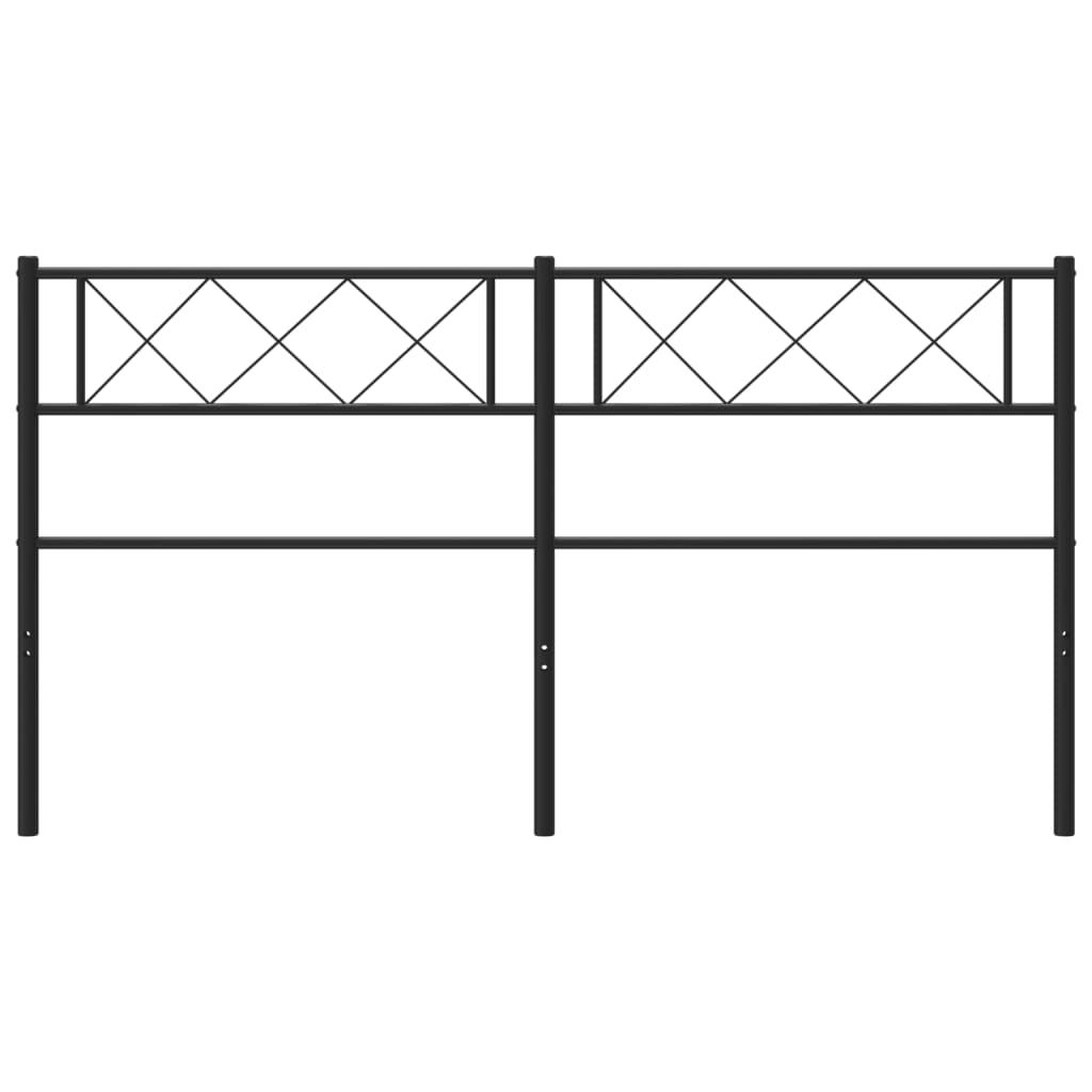 Testiera in Metallo Nero 140 cm