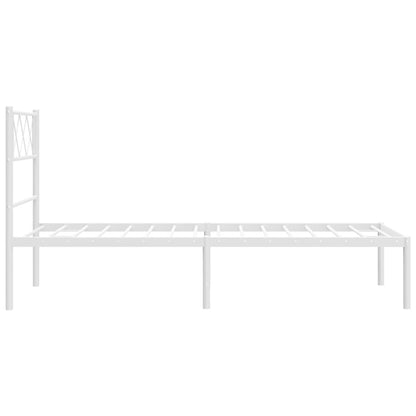 Giroletto con Testiera Metallo Bianco 107x203 cm | homemem39