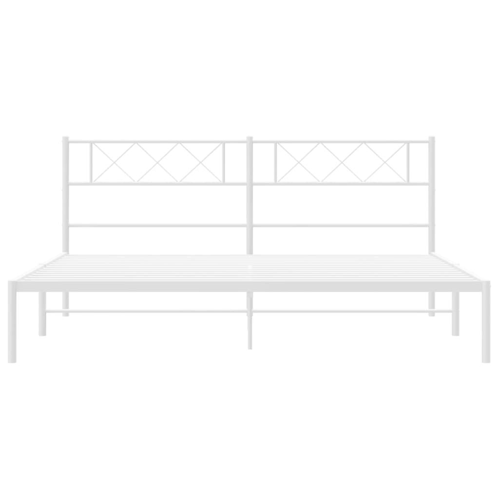 Giroletto con Testiera Metallo Bianco 180x200 cm | homemem39