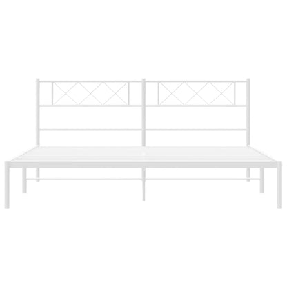 Giroletto con Testiera Metallo Bianco 180x200 cm | homemem39