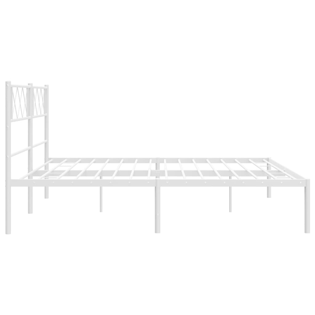 Giroletto con Testiera Metallo Bianco 180x200 cm | homemem39