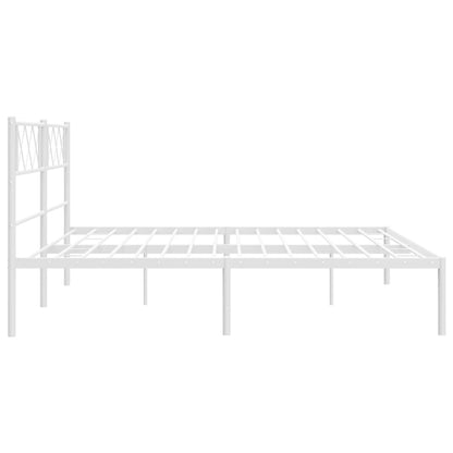 Giroletto con Testiera Metallo Bianco 180x200 cm | homemem39