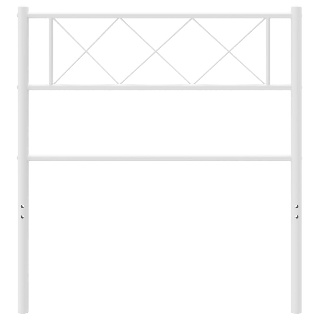 Testiera in Metallo Bianco 75 cm - homemem39