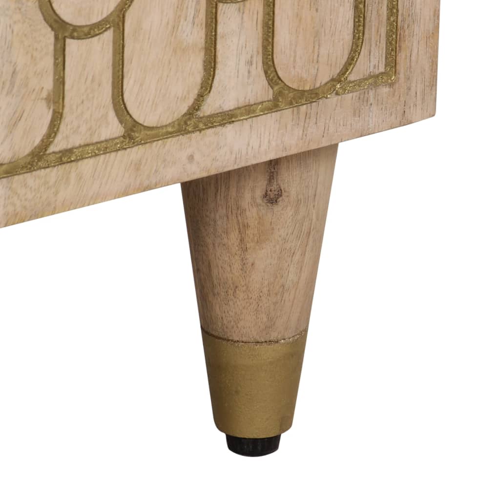 Credenze 3 pz 60x33x75 cm in Legno Massello di Mango