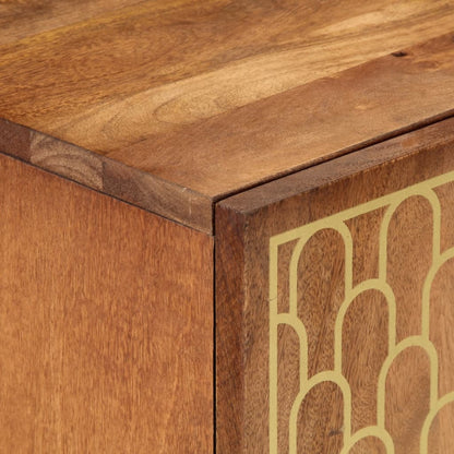 Credenze 3 pz 60x33x75 cm in Legno Massello di Mango