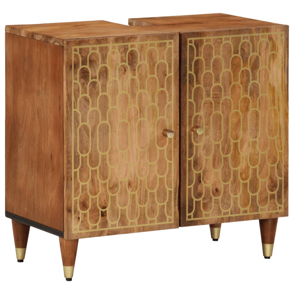 Set Mobili da Bagno 3pz in Legno Massello di Mango
