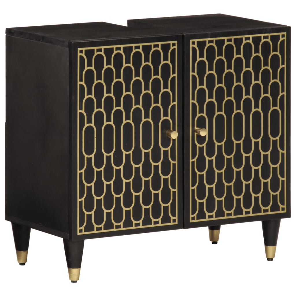 Set Mobili da Bagno 3pz in Legno Massello di Mango