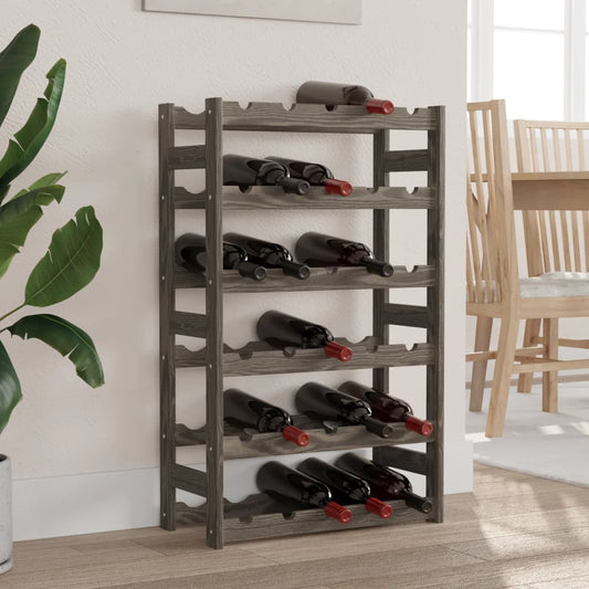 Portabottiglie per 30 Bottiglie Legno Massello di Pino