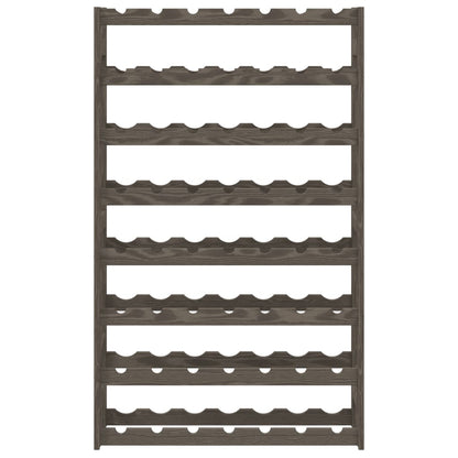 Portabottiglie per 56 Bottiglie Grigio Legno Massello di Pino