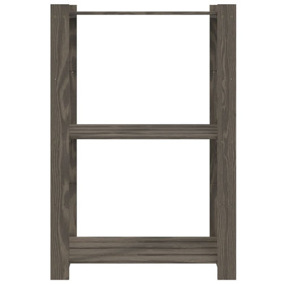 Scaffale a 3 Livelli Grigio 60x38x90 cm in Legno di Pino - homemem39