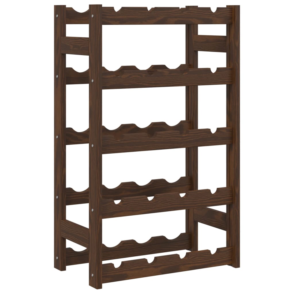 Portabottiglie per 20 Bottiglie Legno Massello di Pino