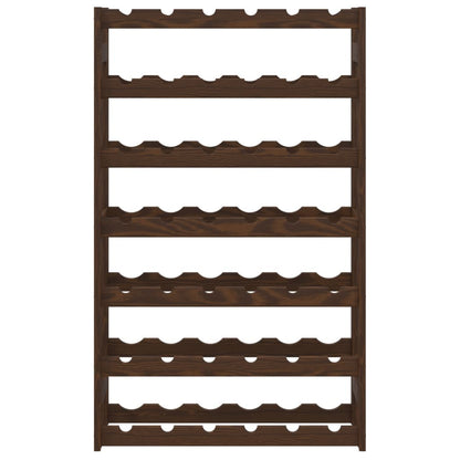 Portabottiglie per 42 Bottiglie Marrone Legno Massello di Pino
