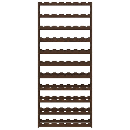 Portabottiglie per 77 Bottiglie Marrone Legno Massello di Pino