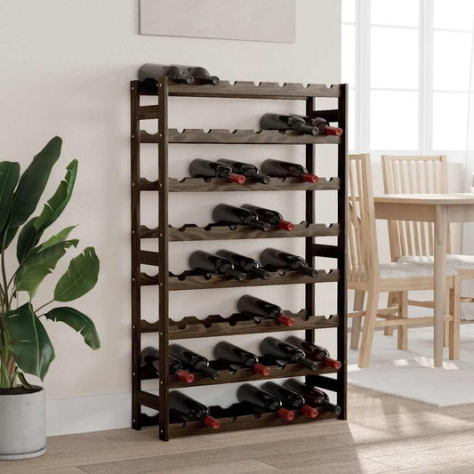 Portabottiglie per 56 Bottiglie Legno Massello di Pino