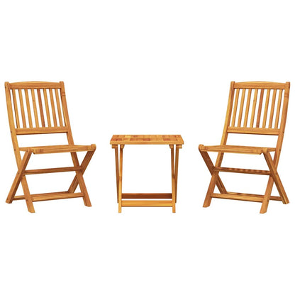 Set da Pranzo da Giardino Pieghevole 3 pz in Massello di Acacia | homemem39