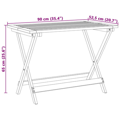 Set Pranzo da Giardino Pieghevole 5pz Legno Massello di Acacia | homemem39