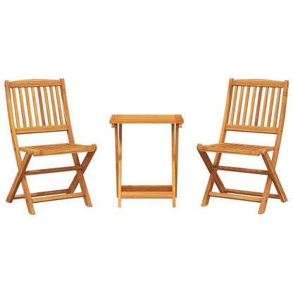 Set da Pranzo da Giardino Pieghevole 3 pz in Massello di Acacia | homemem39
