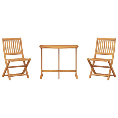 Set da Pranzo da Giardino Pieghevole 3 pz in Massello di Acacia | homemem39