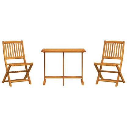 Set da Pranzo da Giardino Pieghevole 3 pz in Massello di Acacia | homemem39