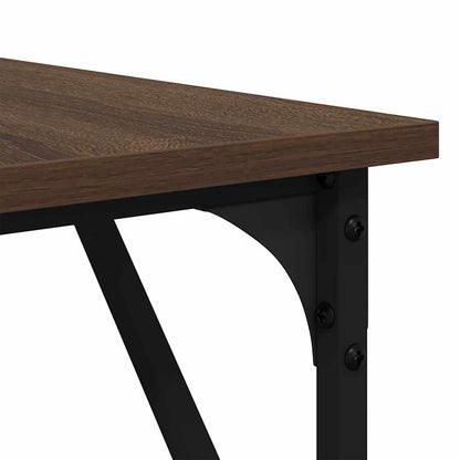 Scrivania Rovere Marrone 149x149x75 cm in Legno Multistrato | homemem39