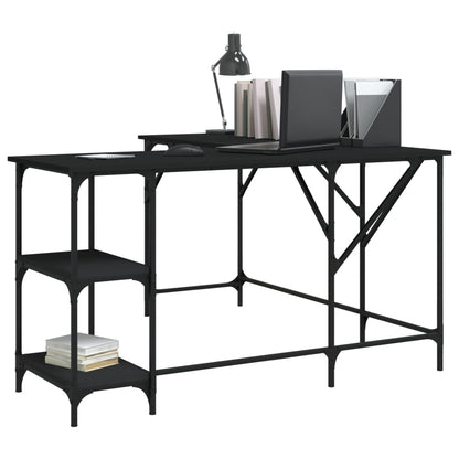 Scrivania Nera 139x139x75 cm in Legno Multistrato - homemem39