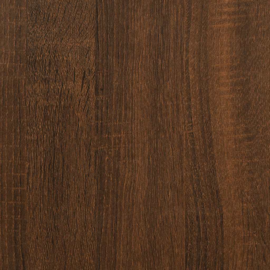Scrivania Rovere Marrone 139x139x75 cm in Legno Multistrato