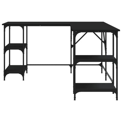 Scrivania Nera 139x139x75 cm in Legno Multistrato - homemem39