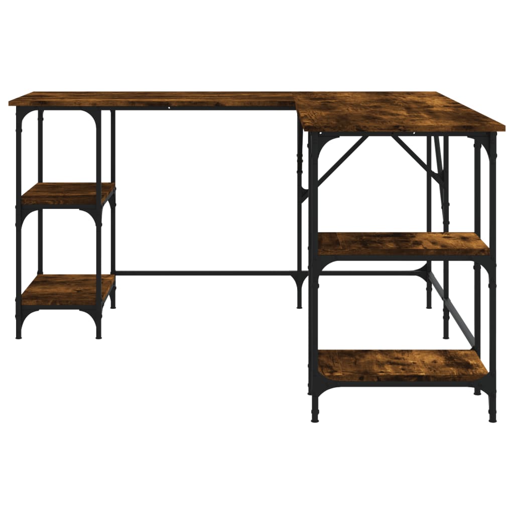Scrivania Rovere Fumo 139x139x75 cm in Legno Multistrato - homemem39