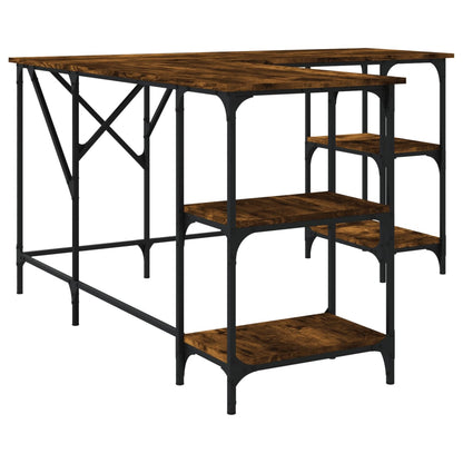 Scrivania Rovere Fumo 139x139x75 cm in Legno Multistrato - homemem39