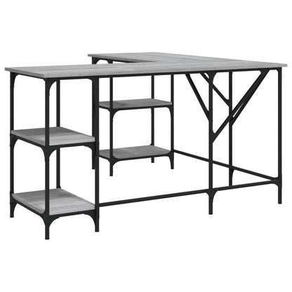 Scrivania Grigio Sonoma 139x139x75 cm in Legno Multistrato - homemem39