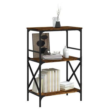 Libreria 3 Ripiani Rovere Fumo 59x35x90,5 cm Legno Multistrato | homemem39