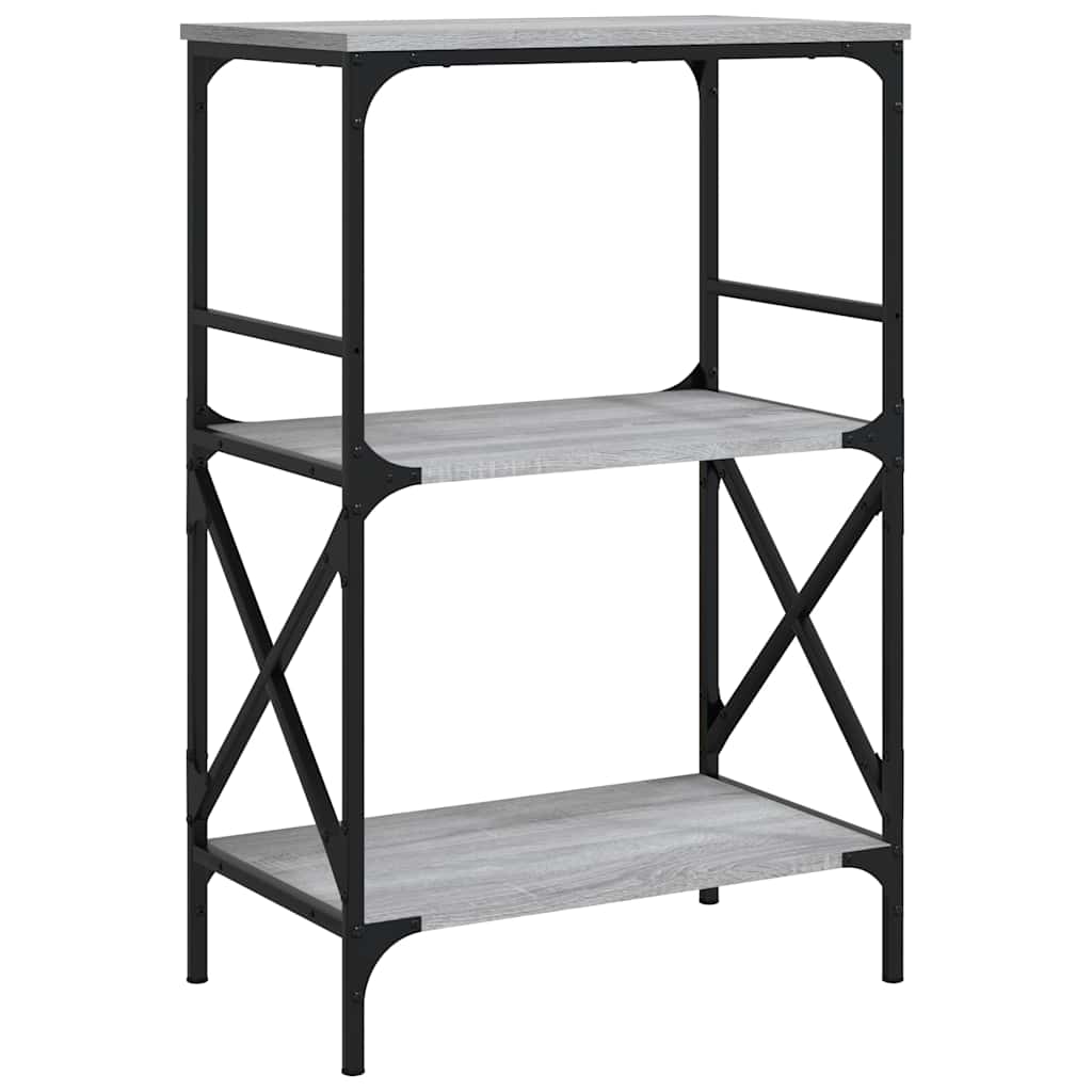 Libreria 3 Ripiani Grigio Sonoma 59x35x90,5cm Legno Multistrato | homemem39