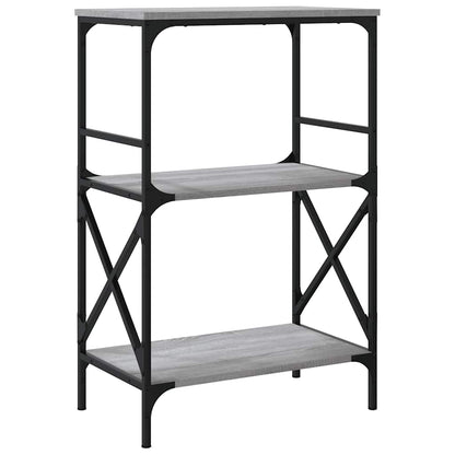 Libreria 3 Ripiani Grigio Sonoma 59x35x90,5cm Legno Multistrato | homemem39