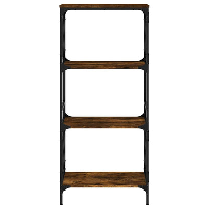 Libreria a 4 Ripiani Rovere Fumo 59x35x132 cm Legno Multistrato