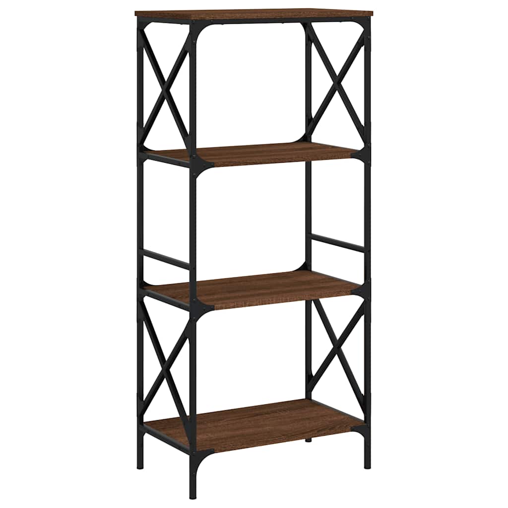 Libreria 4 Ripiani Rovere Marrone 59x35x132cm Legno Multistrato | homemem39