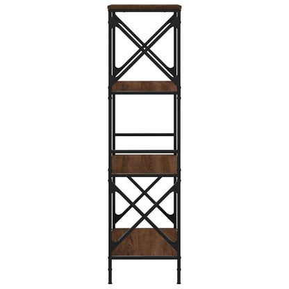 Libreria 4 Ripiani Rovere Marrone 59x35x132cm Legno Multistrato | homemem39