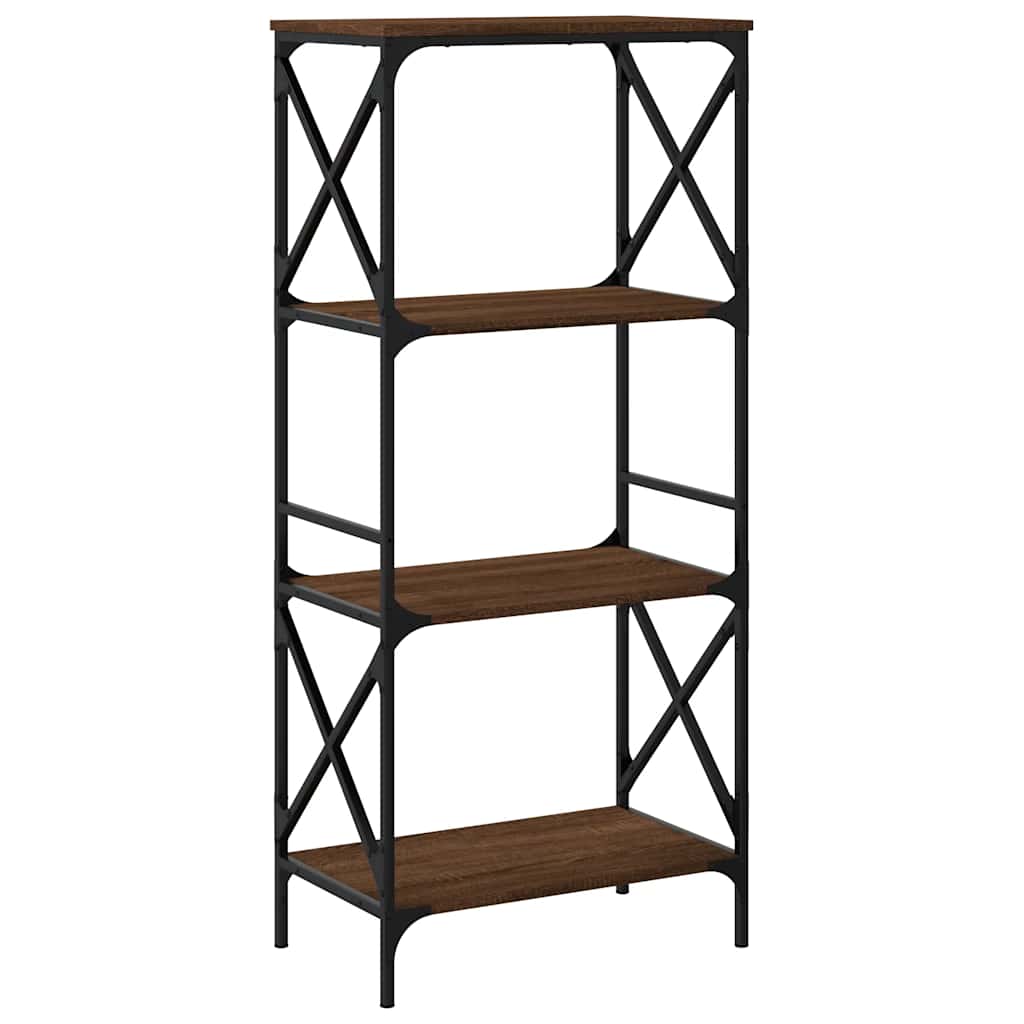 Libreria 4 Ripiani Rovere Marrone 59x35x132cm Legno Multistrato | homemem39