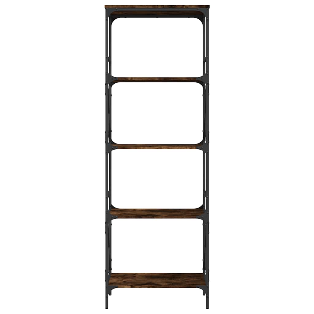 Libreria Rovere Fumo 5 Ripiani 59x35x171 cm Legno Multistrato