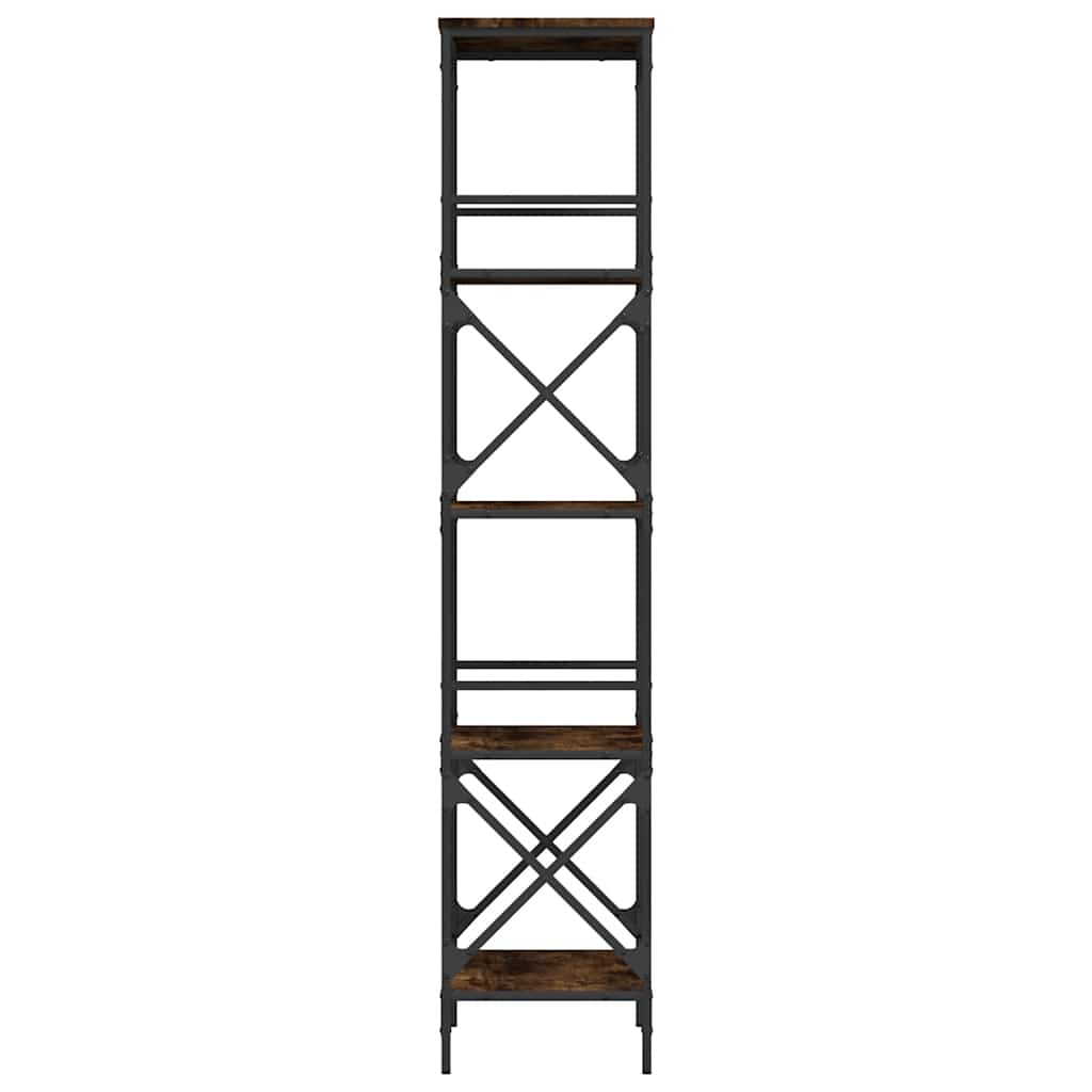 Libreria Rovere Fumo 5 Ripiani 59x35x171 cm Legno Multistrato | homemem39