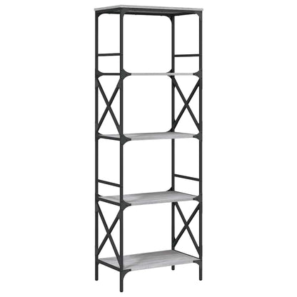 Libreria 5 Ripiani Grigio Sonoma 59x35x171 cm Legno Multistrato