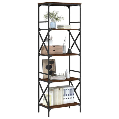 Libreria Rovere Marrone 5 Ripiani 59x35x171cm Legno Multistrato | homemem39