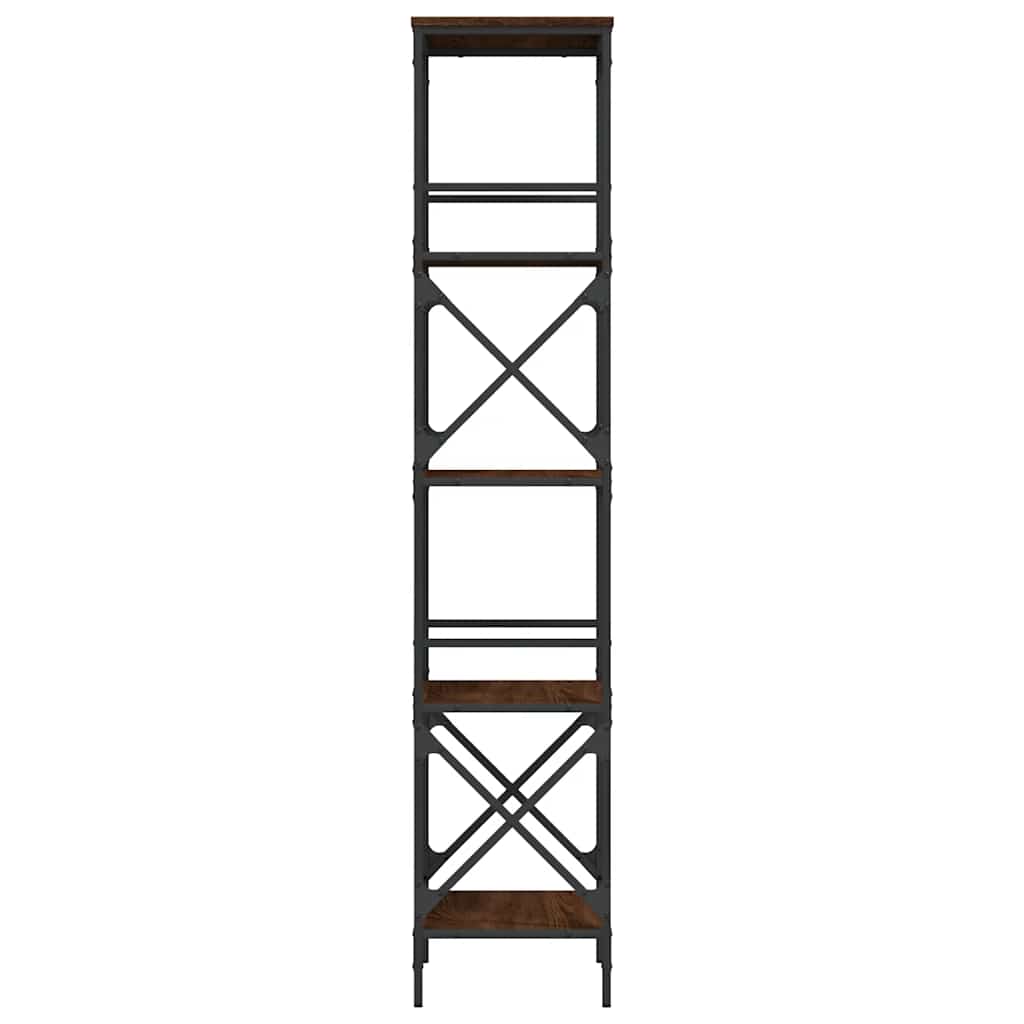 Libreria Rovere Marrone 5 Ripiani 59x35x171cm Legno Multistrato | homemem39