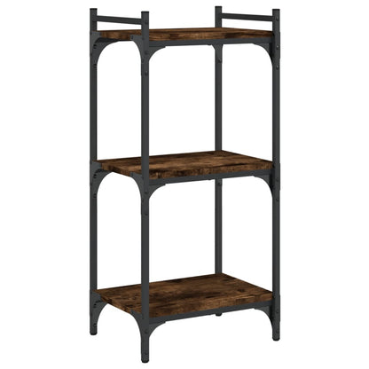 Libreria a 3 Ripiani Rovere Fumo 40x30x86 cm Legno Multistrato | homemem39